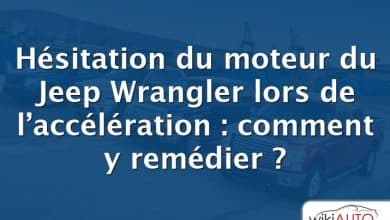 Hésitation du moteur du Jeep Wrangler lors de l’accélération : comment y remédier ?